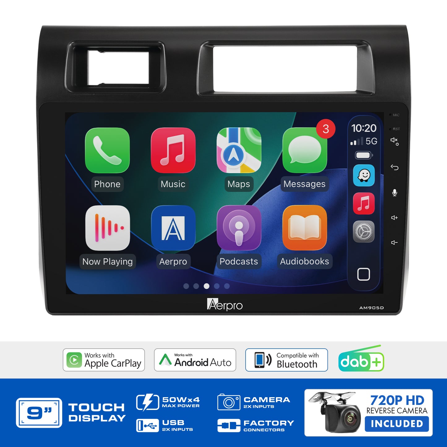 Aerpro - AMDTO29 - 9" MULTIMEDIA RECEIVER TO SUIT TOYOTA LANDCRUISER 70 SERIES 2010-2022