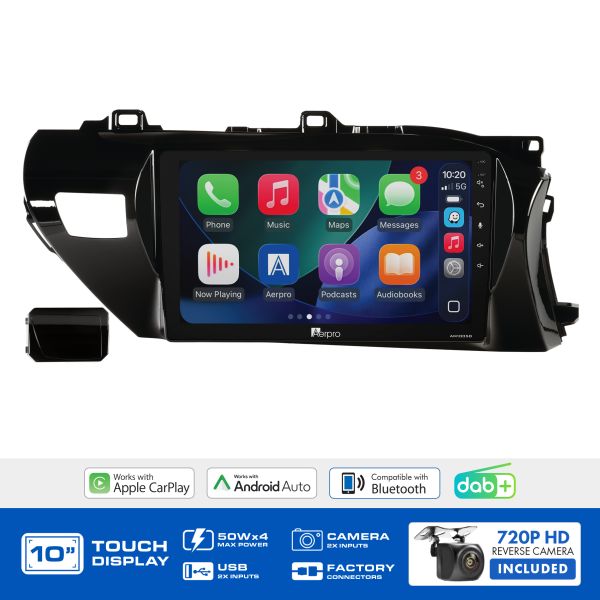 Aerpro - AMDTO2 - 10" Multimedia receiver to suit Toyota hilux 2015-2020