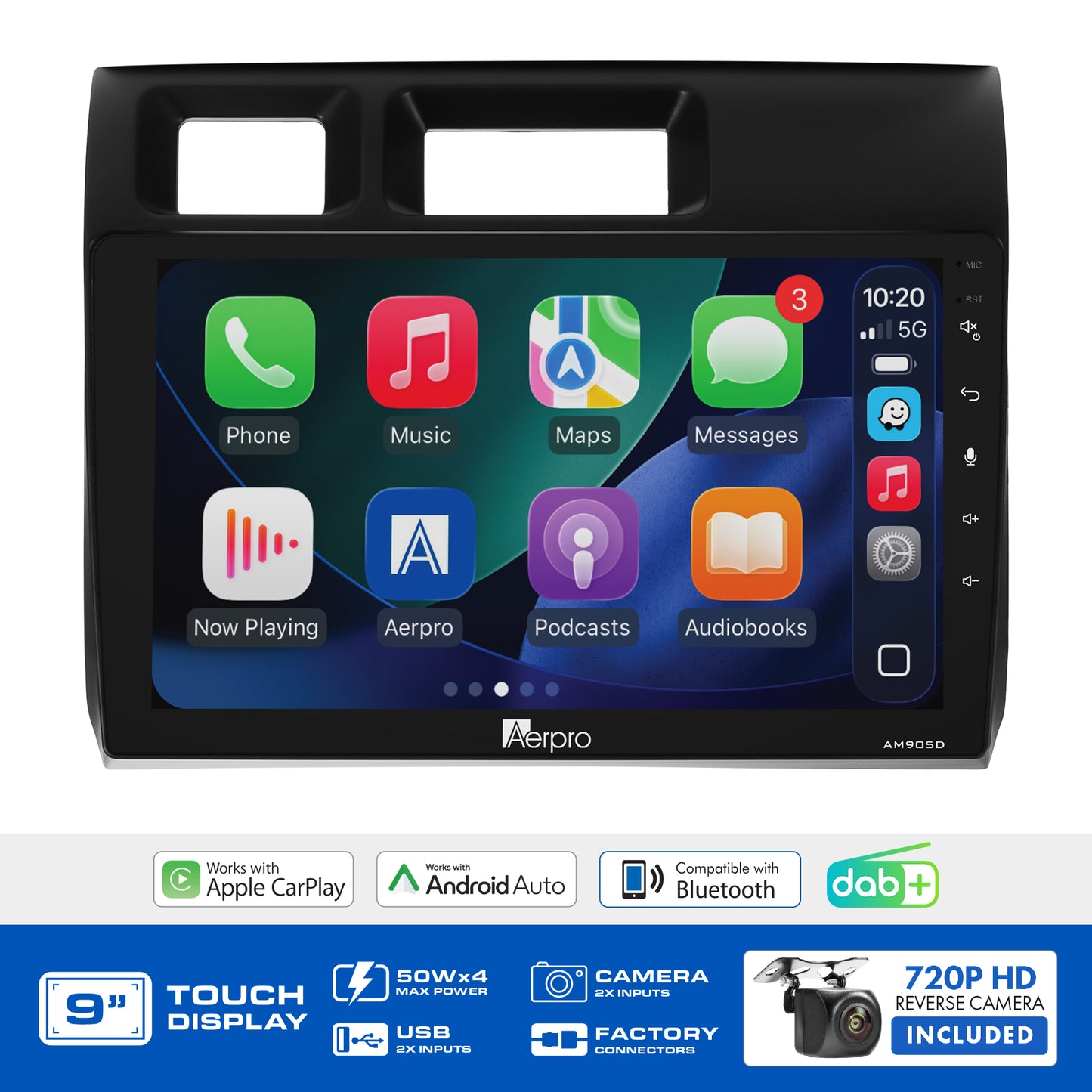 Aerpro - AMDTO35 - 9" MULTIMEDIA RECEIVER TO SUIT TOYOTA LANDCRUISER 70 SERIES 2023-ON
