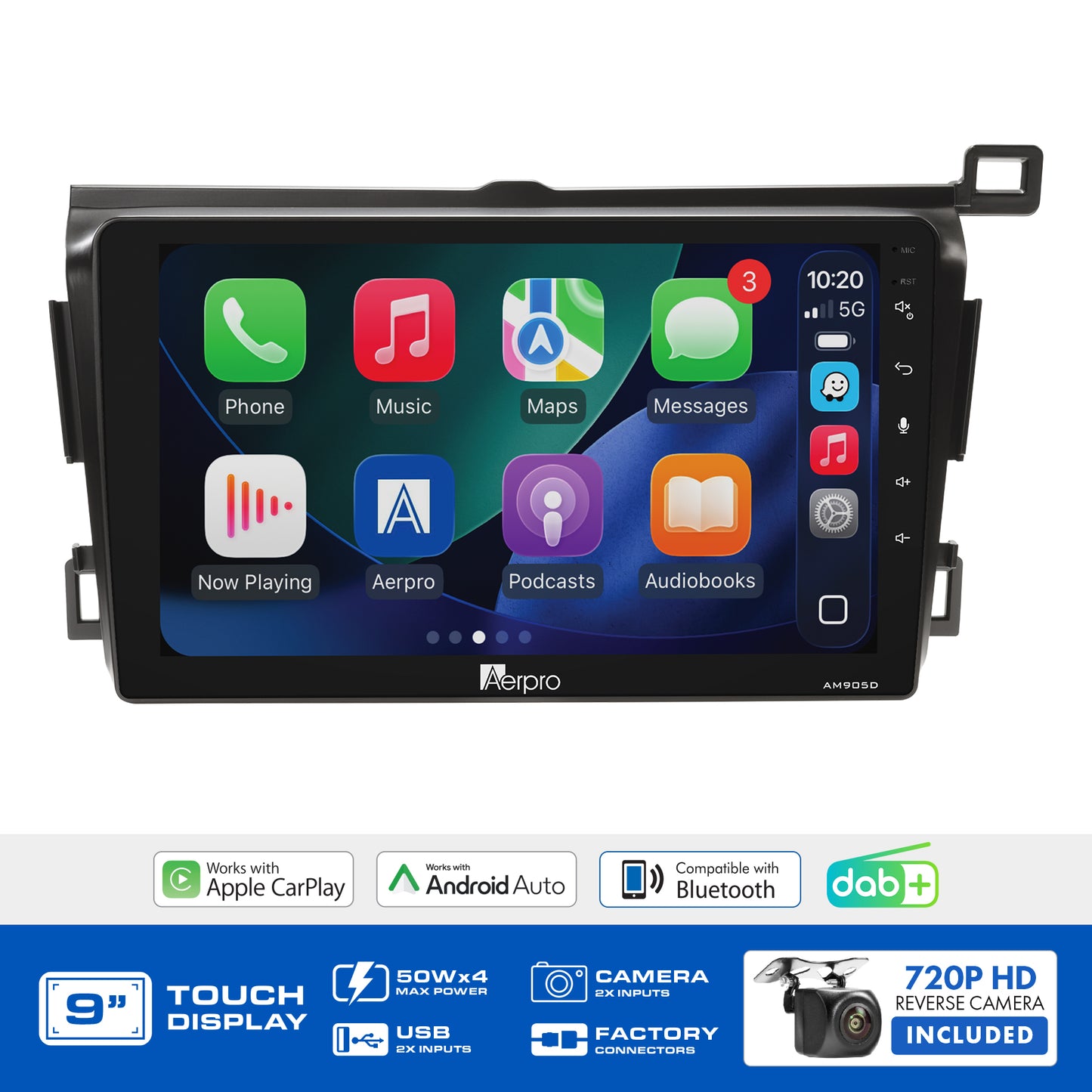 Aerpro - AMDTO5 - 9" MULTIMEDIA RECEIVER TO SUIT TOYOTA RAV4 2013-2017 - NON-AMPLIFIED