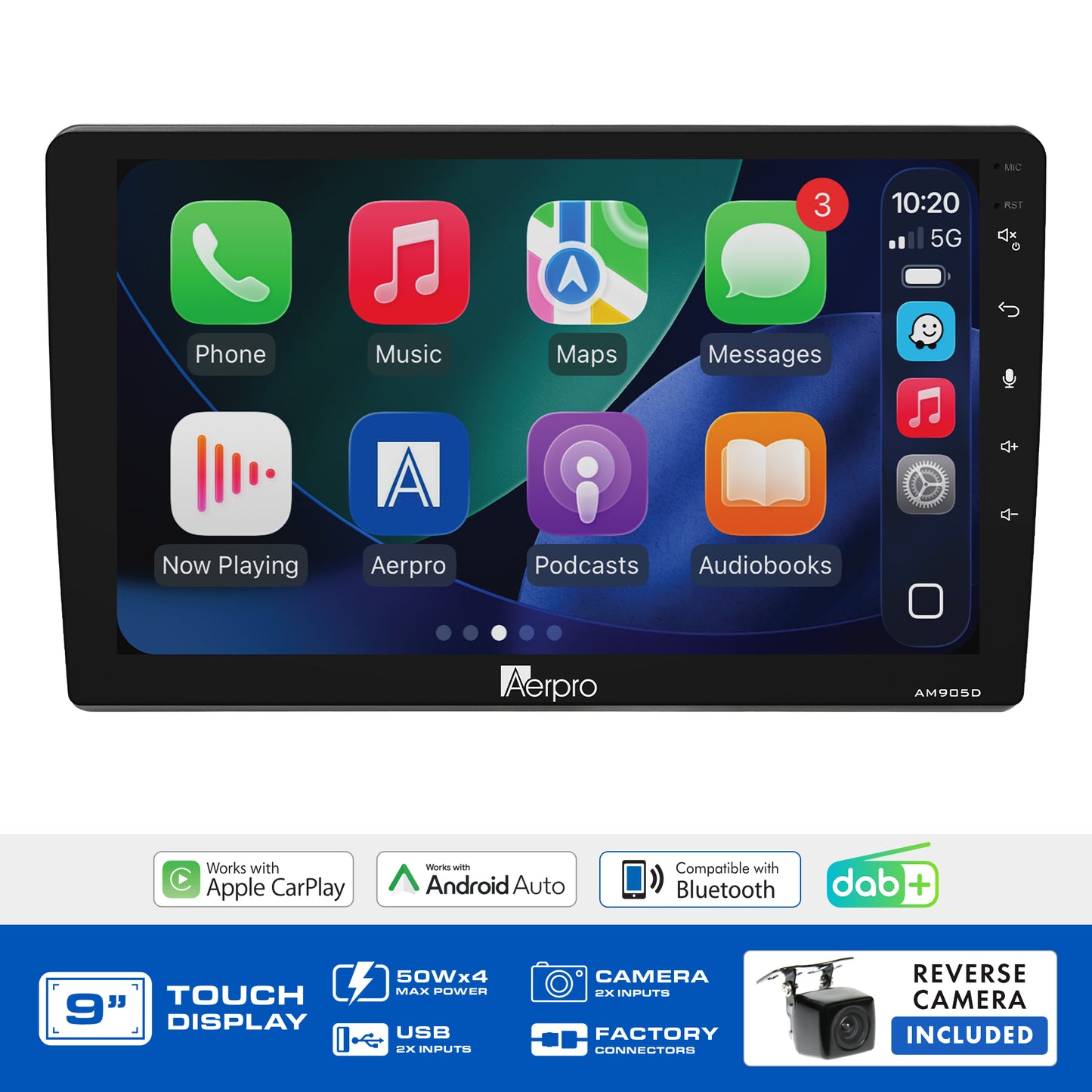 Aerpro - AMDVW15 - 9" MULTIMEDIA RECEIVER TO SUIT VARIOUS VOLKSWAGEN MODELS - WITH FACTORY MIB-PQ UNIT