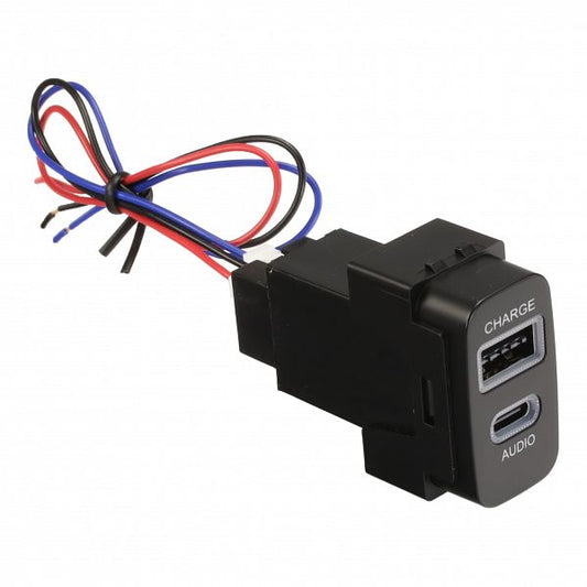 Aerpro - APUSBMT4 - APUSBMT4 USB-c passthrough and USB charge socket to suit Mitsubishi 19.5mm x 36.5mm