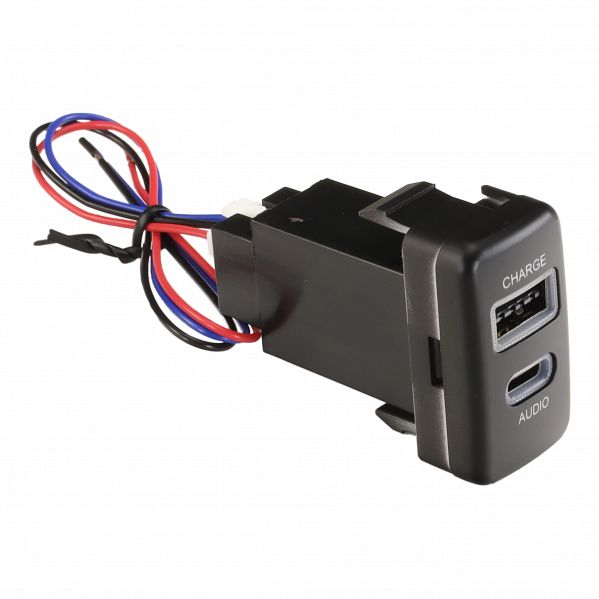 Aerpro - APUSBTO6 - USB-C PASSTHROUGH AND USB CHARGE SUIT TOYOTA 22mm x 40mm