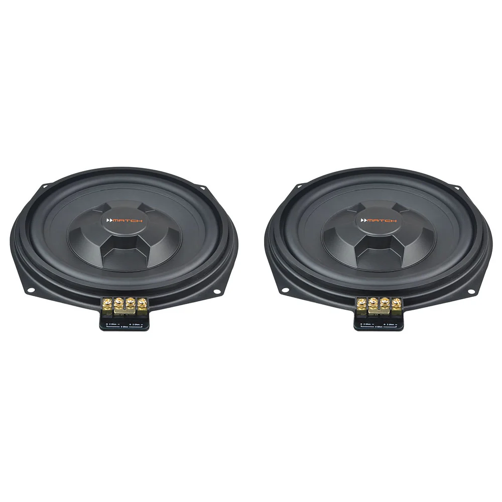 Match - MW 8BMW-D - 8 inch PnP Under Seat Flat Subwoofer Pair, BMW & MINI 2x2Ω