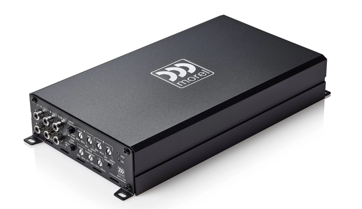 Morel - MPD5.550 - 5-CHANNEL CAR AMPLIFIER -  75 WRMS x 4 @ 4Ω + 400 WRMS @ 2Ω