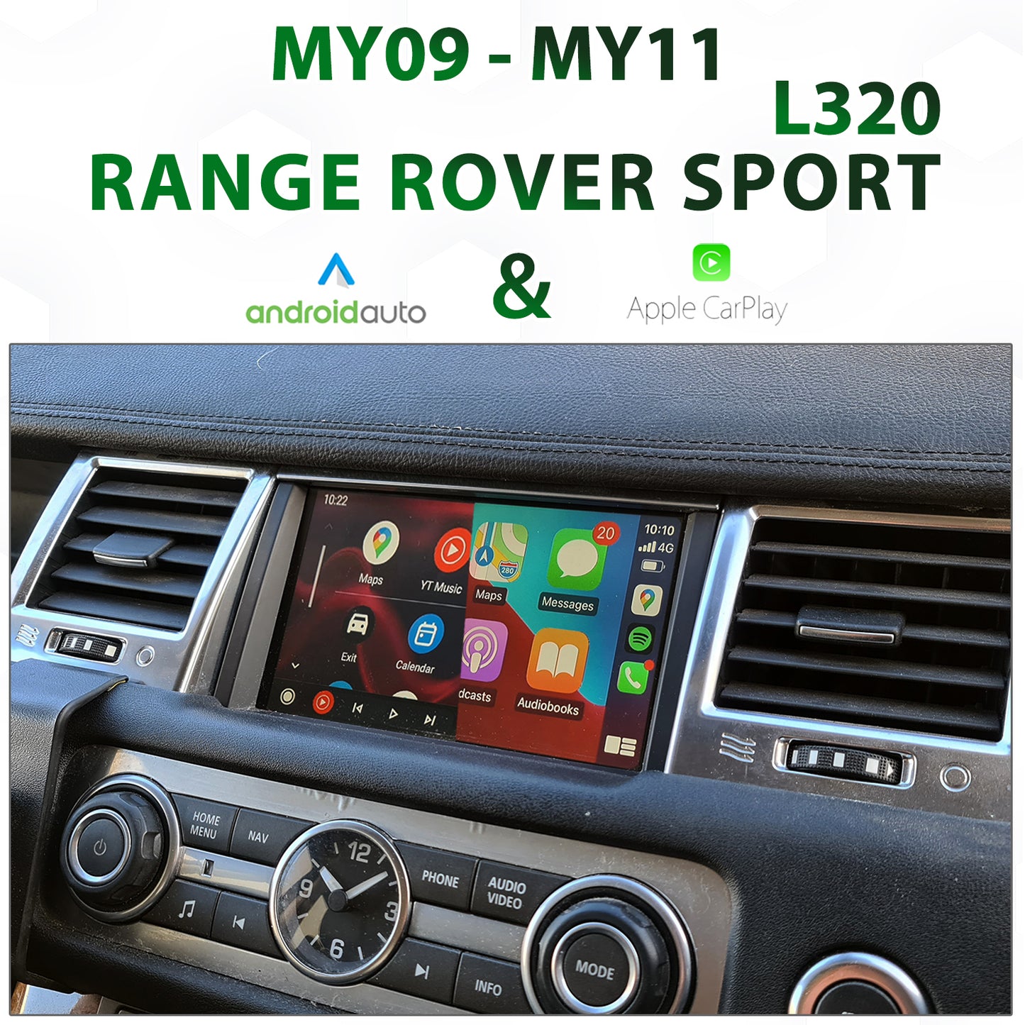 Naviplus - Range Rover Sport - [2009 MY10 to 2012] L320 Range Rover Sport with seamless Apple CarPlay and Android Auto integration