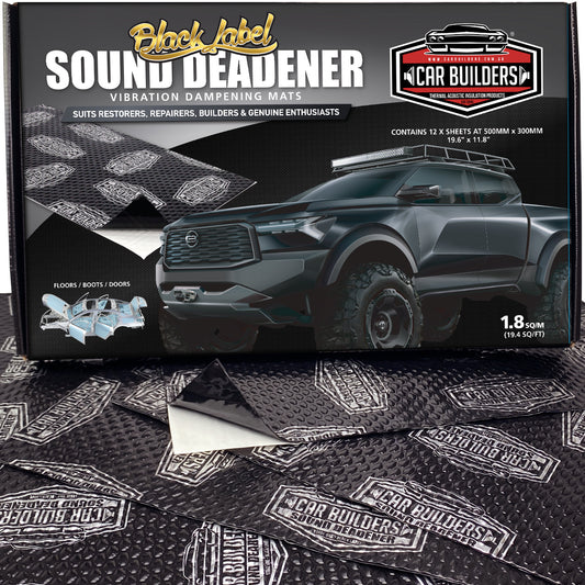 Car Builders - SD Black - Sound Deadener 1.8 SQ Meter - Stage 1