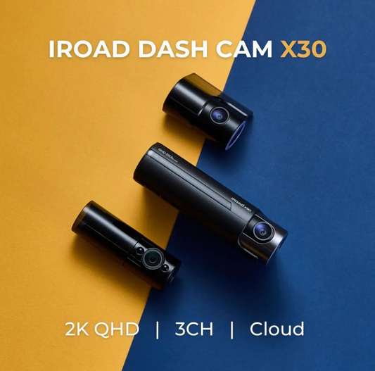 iroad - X30 - 2K QHD Dash Camera 3 Channel Front, IR internal and external rear - 256GB