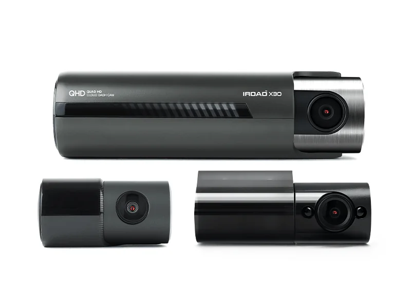 iroad - X30 - 2K QHD Dash Camera 3 Channel Front, IR internal and internal rear - 256GB