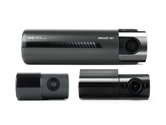 iroad - X30 - 2K QHD Dash Camera 3 Channel Front, IR internal and internal rear - 256GB