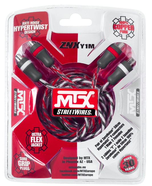 MTX - ZNXY1M - StreetWires ZNXY1M (1 Male - 2 Female) RCA cable