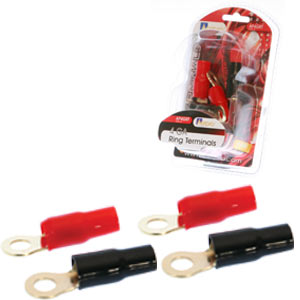 Aerpro - AP4GRT - 4 GA RING TERMINALS 2RD/2BLK