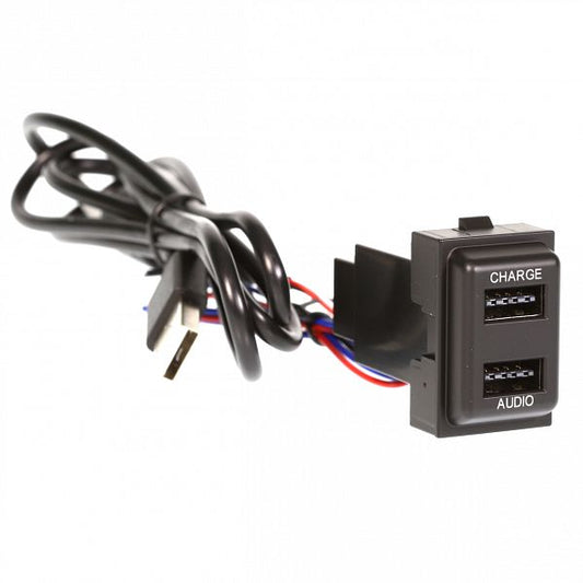 Aerpro - APUSBJP1 - DUAL USB CHARGE & SYNC TO SUIT JEEP (20.5MM X 32MM)