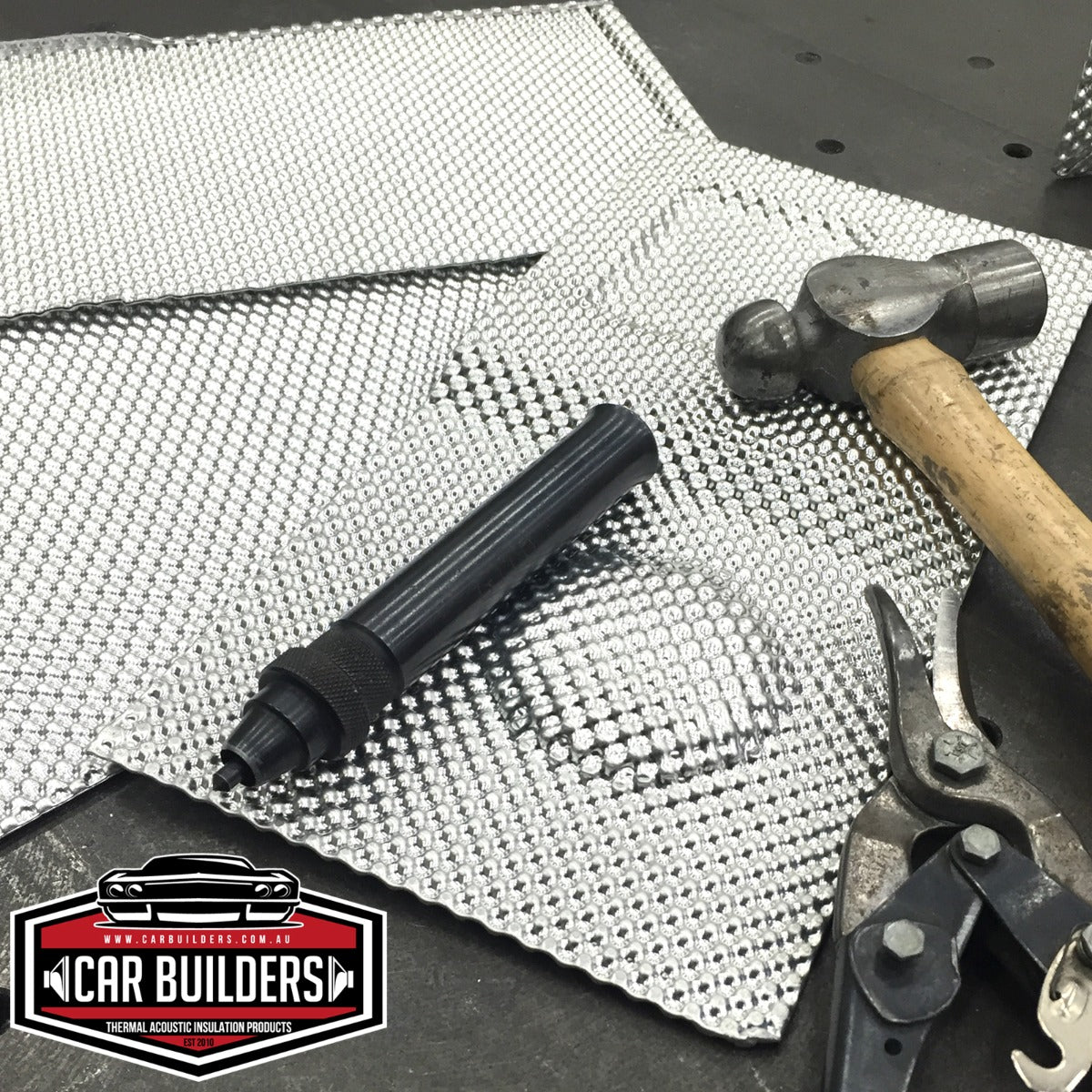 Car Builders - EHS_3X5  - Embossed Heat Shield 300mm x 500mm