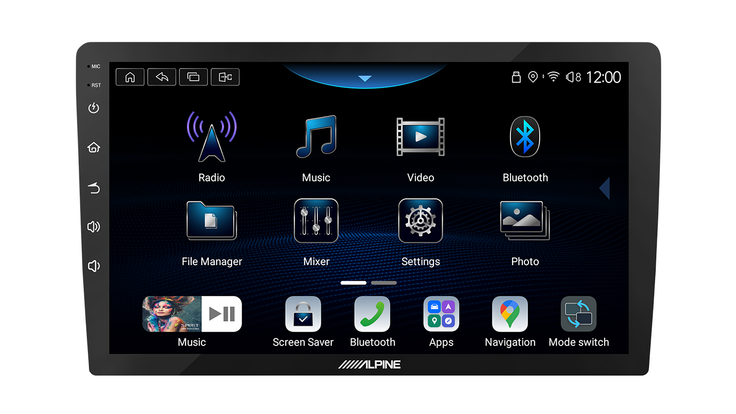 Alpine - iNE-AX809-10 - 10” Premium Intelligent Vehicle Display / Hi-Res Audio / FLAC / MP3 / WMA / AAC / Bluetooth