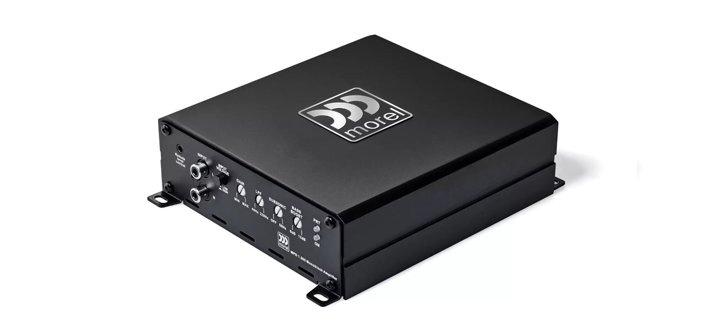 Morel - MPD1.500 - MONO CAR AMPLIFIER - 500 WATTS RMS @ 2 ohm