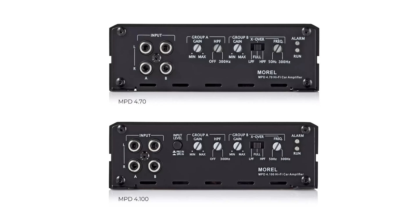 Morel - MPD4.70 - 4-CHANNEL CAR AMPLIFIER - 70 WATTS RMS X 4