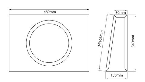 MTX - RTF10P - RTF Series Powered 10" Slimline Subwoofer