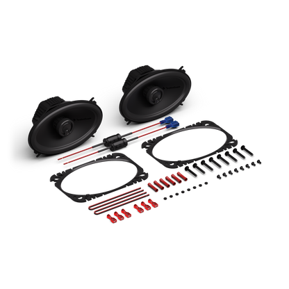 Rockford Fosgate - P1V2-46 Punch V2 4 x 6 Inch 3-Way Coaxial Speakers 75W RMS - 70mm Mounting Depth