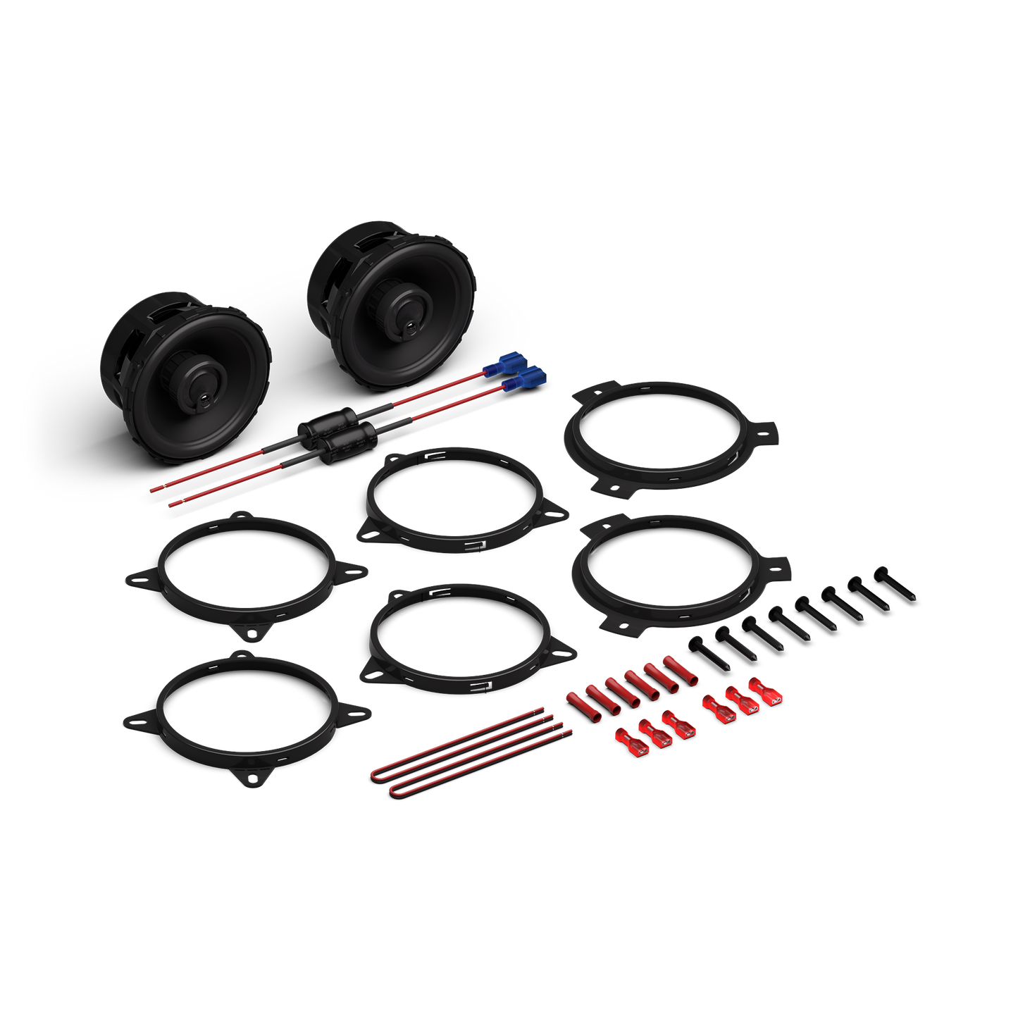 Rockford Fosgate - P1V2-4 Punch V2 4 Inch 3-Way Coaxial Speakers 75W RMS - 43.8mm Mounting Depth