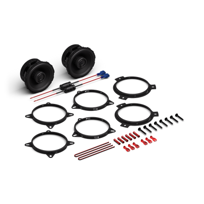 Rockford Fosgate - P1V2-4 Punch V2 4 Inch 3-Way Coaxial Speakers 75W RMS - 43.8mm Mounting Depth