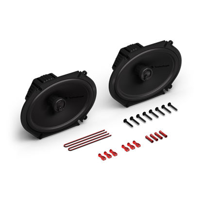 Rockford Fosgate - P1V2-68 Punch V2 6x8 Inch 3-Way Coaxial Speakers 75W RMS - 66.4mm Mounting Depth