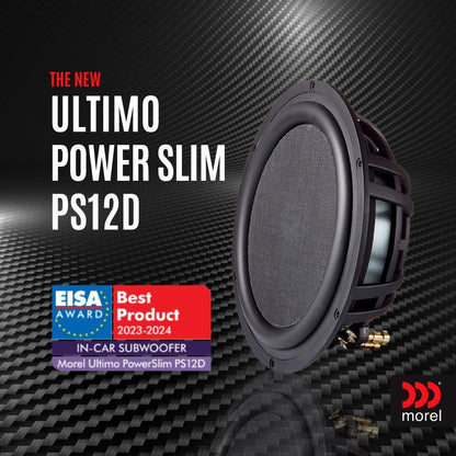 Morel - PS104D - Powerslim 10 INCH SUBWOOFER DVC 4 ohm - 600WRMS 76.6MM MOUNTING DEPTH