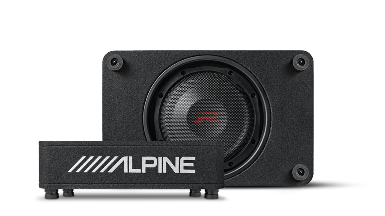 Alpine RS-SB10 - R-Series 10″ Shallow Profile Enclosure 2 Ohm Subwoofer - 600WRMS