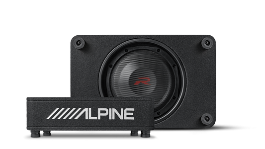 Alpine RS-SB10 - R-Series 10″ Shallow Profile Enclosure 2 Ohm Subwoofer - 600WRMS