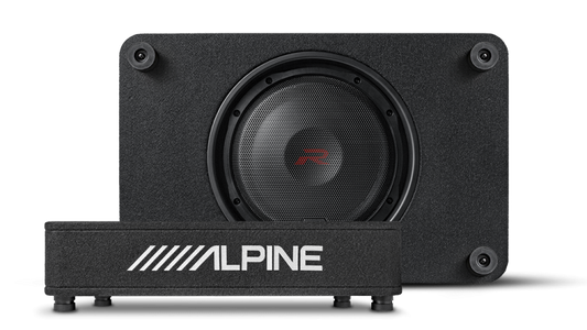 Alpine - RS-SB12 - R-Series 12″ Shallow Profile Enclosure 2 Ohm Subwoofer - 600WRMS
