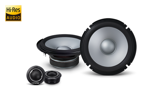 Alpine - S2-S65C - 6.5 inch Component Speakers 80W RMS - 57.7MM Mounting Depth