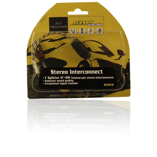 Stinger - STi12YM - 1 Female to 2 Male RCA Y Splitter
