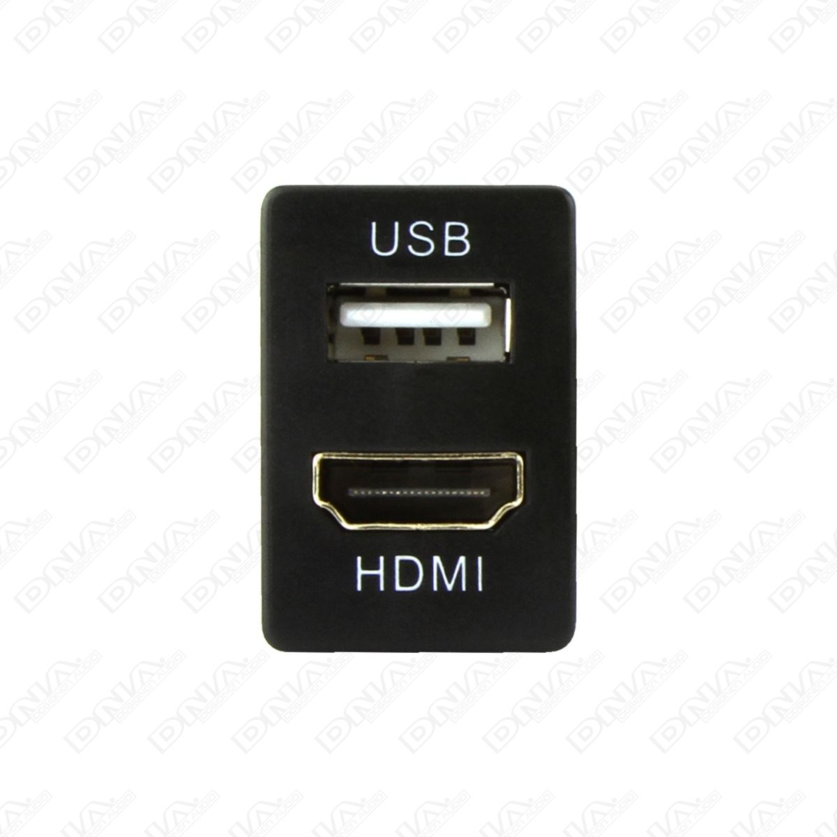 DNA AUDIO - TOYUSB03QCH - Factory Fit USB 12VDC Fast Charger+ HDMI Sockets To Suit Toyota Small Switch Sockets