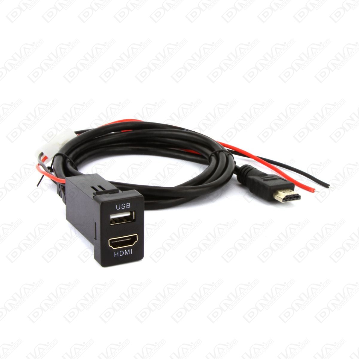 DNA AUDIO - TOYUSB03QCH - Factory Fit USB 12VDC Fast Charger+ HDMI Sockets To Suit Toyota Small Switch Sockets