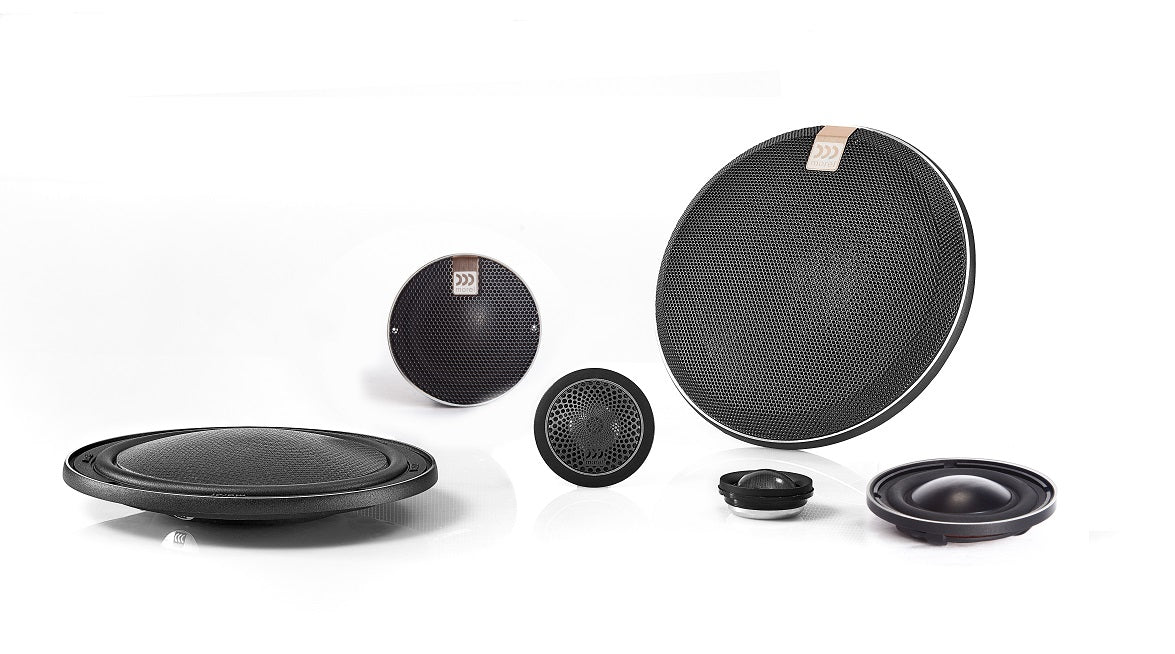 Morel - Nano Carbon 63 - 6.5inch 3 way Ultra Thin component Speakers - 100 Watt RMS