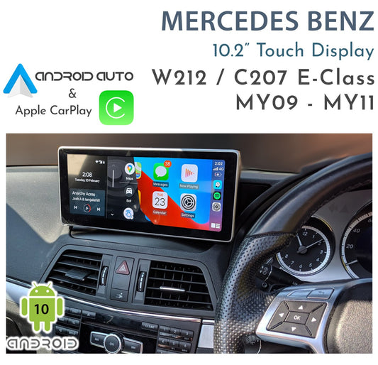 Mercedes benz W212 / C207 E-Class - 10.2" Touch Display with Apple CarPlay & Android Auto