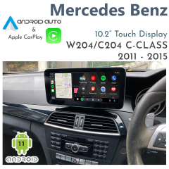Mercedes Benz W204 C-Class - 10.2" Touch Display with CarPlay & Android Auto 2011-2015